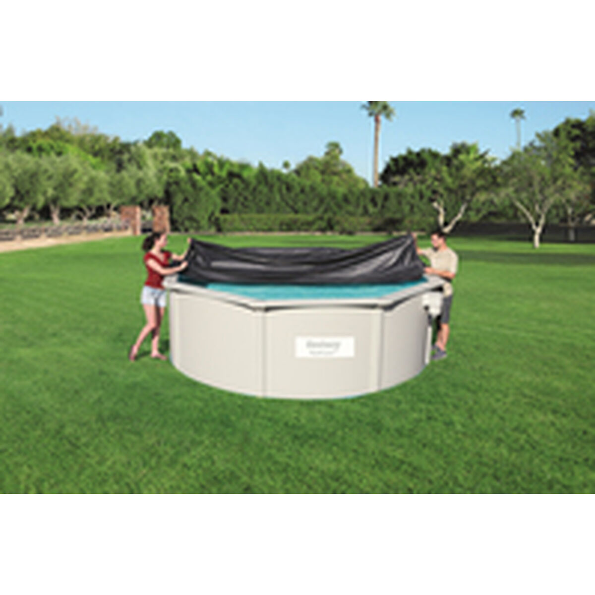Swimmingpool Cover Bestway Sort Ø 401 cm (1 enheder)